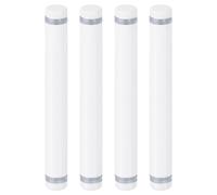 QUARKZMAN 4pz Distanziali per Targhe 12x100mm Vite di Supporto a Doppia Testa in Acciaio Inossidabile Viti Distanziatrici Parete per Cartello Vetro Acrilico Porta Pubblicitario, Bianco