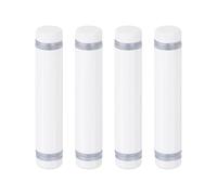 QUARKZMAN 4pz Distanziali per Targhe 12x60mm Vite di Supporto a Doppia Testa in Acciaio Inossidabile Viti Distanziatrici Parete per Cartello Vetro Acrilico Porta Pubblicitario, Bianco