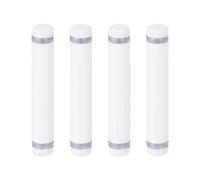 QUARKZMAN 4pz Distanziali per Targhe 12x70mm Vite di Supporto a Doppia Testa in Acciaio Inossidabile Viti Distanziatrici Parete per Cartello Vetro Acrilico Porta Pubblicitario, Bianco
