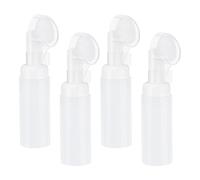 QUARKZMAN 4pz Distributore di Sapone Schiumogeno Vuoto, 2oz / 60ml Flacone Schiuma Detergente Viso Bottiglie da Viaggio con Spazzola per Sapone Liquido Shampoo Gel Doccia, Bianco