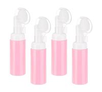 QUARKZMAN 4pz Distributore di Sapone Schiumogeno Vuoto, 2oz / 60ml Flacone Schiuma Detergente Viso Bottiglie da Viaggio con Spazzola per Sapone Liquido Shampoo Gel Doccia, Rosa