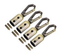 QUARKZMAN 4pz Fermagli Metallo 8mm Corda Terminale Cappuccio Chiusure Tappo Perline Terminatori Cordone con Viti Ricerca per Nappe Gioielli Fare Borsa Cinturino Fai Da Te Bronzo