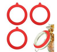 QUARKZMAN 4pz Guarnizione di Ricambio in Silicone per Barattoli Vetro, Anelli di Tenuta in Silicone 3,7 Pollici OD per Barattoli Mason Ermetici e Anti-Perdite, Rosso