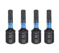 QUARKZMAN 4Pz H3.0 Inserti per Avvitatore Esagonale 1/4" Gambo Esagonale 25mm/1" Lunghezza Punte per Cacciavite Magnetico Esagonali in Acciaio S2 per Trapano Elettrico Qualità