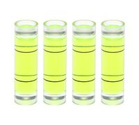 QUARKZMAN 4pz Livella a Bolla Cilindrica 9,5x34mm Mini Livella a Bolla per Livellare Fotocamera, Treppiede, Telescopio, Officina, Cornice per Giradischi, Verde