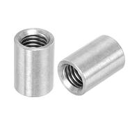 QUARKZMAN 4pz M10 Rotondo Connettore Dadi 304 Acciaio Inox Accoppiamento Dado 20mm/0,8" Lunghezza Manicotto Asta Barra Perno Dado per Staffa M10x20x14mm