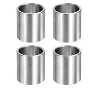 QUARKZMAN 4pz M18 Rotondo Distanziatori Kit, 23/32" Distanziatori Isolanti in Acciaio Inossidabile 18mm IDx22mm ODx25mm L Distanziali Rotondo Non Filettato Boccola per Viti Bulloni, Argento