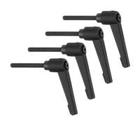 QUARKZMAN 4Pz M5 x 40mm Maniglia di Fissaggio Regolabile Maschio Pulsante Cricchetto Sgancio Leva di Bloccaggio, Regolabile Maniglia per Macchina in Metallo per Tornio Macchinari, Nero