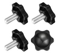 QUARKZMAN 4pz Manopola a Vite di Serraggio, M8 x 16mm Manopola Stella a Forma Esagonale Impugnature Plastica Maniglia Vite Serraggio Manuale per Base Ombrellone Mobili Meccanici, 32mm Dia