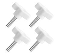 QUARKZMAN 4pz Manopole ad Alette a T a Farfalla Maniglia 36mm Dia Bianco