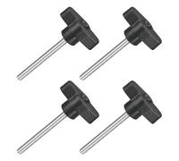 QUARKZMAN 4pz Manopole ad Alette a T a Farfalla Maniglia 36mm Dia Nero