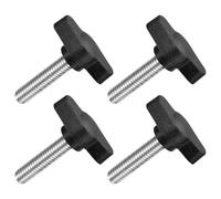 QUARKZMAN 4pz Manopole ad Alette a T a Farfalla Manopola Viti 27mm Dia Nero