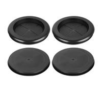QUARKZMAN 4pz Passacavi Gomma 2-3/8" (60mm) Foro Perforazione, 2" (48mm) ID Tappi Foro Unilaterali Anello Tenuta per Protezione Cavi Firewall, Nero