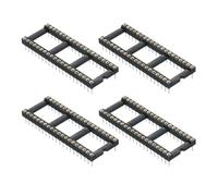 QUARKZMAN 4pz Perno Tondo Adattatore Presa Chip DIP IC 2,54mm Passo Nero | 40P, per Chip Scheda PCB, 15,2mm