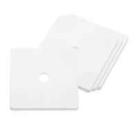 QUARKZMAN 4pz Piastra di Protezione Quadrata in Plastica ABS, Flangia Divisa per Parete, 12mm Diametro Copertura Decorativa Bocca Tubo a Parete, Bianco