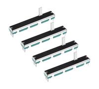 QUARKZMAN 4Pz Potenziometro Lineare Doppio Scorrimento Diritto 8 Pin A10K 75mm(L) 60mm Corsa 4x15mm Manopola Fader Resistori Variabili Mixer Potenziometro Elettronico