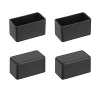 QUARKZMAN 4pz Rettangolo Sedia Gamba Pavimento Protezioni 1" x 2" PVC Tavolo Sedia Gamba Copertura per Proteggere Piastrelle Pavimenti Cappucci Antiscivolo Ridurre Rumore Nero
