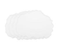 QUARKZMAN 4pz Silicone Epossidica Resina Sottobicchiere Stampi Bianco | per Epossidica Resina, Forma Cuore Agata Geode, per Creazione Progetti Tazze Candele Decorazione, Sottobicchiere Stampi