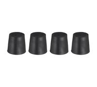 QUARKZMAN 4Pz Tappi Conici Gomma Siliconica, 22mm A 27mm Tappi Solidi Gomma Resistente Ad Alta Temperatura Per Tappi Fori, Spruzzatura, Rivestimento, Protezione Pittura, Nero, 25.5mm