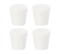 QUARKZMAN 4pz Tappi in Gomma Solidi, Bianco 5# Conici Tappi da Laboratorio Tappo di Tenuta per Tubi per Industria e Laboratori, 29x22x28mm