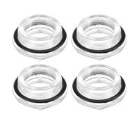QUARKZMAN 4pz Vetro Spia Olio Compressore Aria M36 x 1.5mm Indicatore Livello Liquido Maschio Indicatore Olio Testa Esagonale Plastica O-Ring per Raccordi Compressore Aria, Trasparente