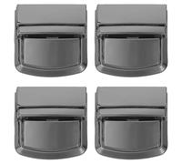 QUARKZMAN 4Set Ganci A Svolta, Ganci A Pressione Rettangolari Chiusura A Svolta Ganci Per Borse Accessori Per Realizzare Borse In Pelle E Borse A Mano (34x33mm, Nero Metallizzato)