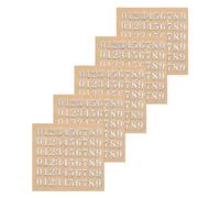 QUARKZMAN 5 Fogli di Adesivi in Resina con Numeri 3D Piccoli da 1 a 9 Argento Mini Adesivi Numerici in Lega Metallico per Unghie in Resina Scrapbooking 3mm