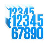 QUARKZMAN 5 Fogli Numeri Casa in Vinile, 3 Pollici Adesivi Autoadesivi Impermeabili per Cassetta Postale, Segnaletica, Finestra, Porta, Numero Indirizzo, Blu