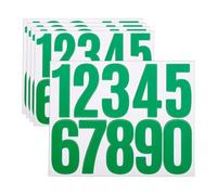 QUARKZMAN 5 Fogli Numeri Casa in Vinile 3 Pollici Adesivi Numerici Verde | per Cassetta Postale Segnale Finestra Porta Numero Indirizzo, Autoadesivi Impermeabili