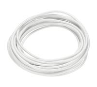 QUARKZMAN 5 Metri/16,4 Piedi 15AWG Cavo Silicone Intrecciato Alta Temperatura -60 a 300 Gradi Celsius Cavo Elettrico Isolato Resistente per Industria, Bianco