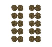 QUARKZMAN 5 Paia Di Gemelli In Seta A Nodo, Gemelli Elastici In Tessuto Nodo Ritorto Accessori Abbigliamento Gemelli Per Uomo/Donna Camicie Cappotti, Marrone