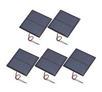 QUARKZMAN 5 Pannelli Solari Mini 3V 0.63W 210mA, Piccoli Pannelli Solari Policristallini Con 2 Cavi Per Materiali Fai Da Te Giocattoli Elettrici Caricabatterie, 70mm x 70mm
