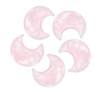 QUARKZMAN 5 Pc Pietre DellaIn Cristallo, 1.2 Pollici Lunghezza Quarzo Rosa Naturale In Blocco, Pietre Intagliate Da Taschino Per Meditazione Bilanciamento Pendente Decorazione