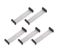 QUARKZMAN 5 PCS Connettore IDC Cavo A Nastro Piatto 20 Pin Passo 2.54mm Lunghezza 10cm Connettore FC A FC Doppio Femmina Cavo A Nastro Piatto Filo per Elettronica Industriale Grigio