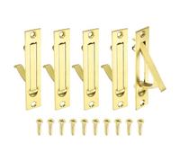 QUARKZMAN 5 PCS Maniglie Per Porte A Scomparsa, 304 Acciaio Inossidabile Tiraporta, Ferramenta Per Porte A Scomparsa Per Armadio Scorrevole, Casa, Ufficio, Hotel, Oro Spazzolato