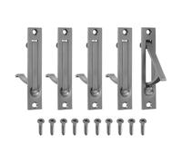 QUARKZMAN 5 PCS Maniglie Porte A Scomparsa, 304 Maniglia A Filo In Acciaio Inossidabile, Ferramenta Per Porte A Scomparsa Per Armadio Scorrevoli, Casa, Ufficio, Hotel, Grigio