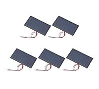 QUARKZMAN 5 Pcs Pannelli Solari Mini 5V 0.45W 90mA Piccoli Pannelli Solari Policristallini Con 2 Cavi Per Materiali Kit Caricatore Giocattoli Elettrici Fai Da Te 80mm x 45mm