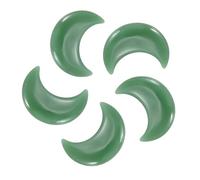 QUARKZMAN 5 PcS Pietre Portafortuna A Forma DiCristallo, 1.2 Pollici Di Lunghezza Smeraldo Chiaro Naturale GemmaAll'ingrosso, Pietre Intagliate Da Taschino