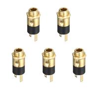 QUARKZMAN 5 Pcs Presa Audio Stereo TRS Verticale 3.5mm Dorata A 3 Pini Con Dado Esagonale Per Cuffie Radio PCB Pannello Lettori CD