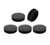 QUARKZMAN 5 Pcs Tappo Rotondo In Plastica, Tappi Di Estremità Per Tubo Nero, 100mm (3.94 Pollici) Inserti Per Gambe Di Mobili, Protezione Scivolo Per Sedia, Divano, Tavolo, Scaffale