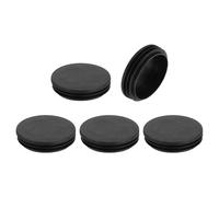 QUARKZMAN 5 Pcs Tappo Rotondo In Plastica, Tappi Terminali Per Tubo Nero, 74mm (2.91 Pollici) Inserti Per Gambe Di Mobili, Protezione Scivolo Per Sedia, Divano, Tavolo, Scaffale