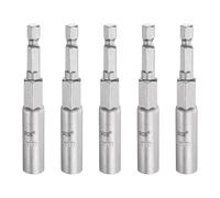 QUARKZMAN 5 Pezzi Punta Per Avvitatore A Dado 8mm Socket Metrica 1/4" Codolo Esagonale Lunghezza 3.15" (80mm) Socket 6 Punti Cambio Rapido Acciaio CR-V Per Avvitatori A Percussione