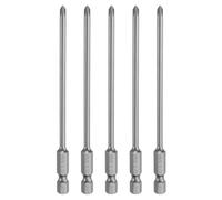 QUARKZMAN 5 punte per cacciavite Phillips PH1 1/4", codolo esagonale 4,33" (110 mm) lungo, magnetico, S2, acciaio di qualità industriale, punta a croce da 0,138" (3,5 mm)