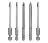 QUARKZMAN 5 punte per cacciavite Phillips PH2 1/4", codolo esagonale da 3,15" (80 mm), magnetico, S2, in acciaio di qualità industriale, punta a croce da 0,197" (5 mm)
