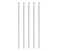 QUARKZMAN 5 Pz Aghi Per Tappezzeria Diametro 3mm 150mm (5.91") Extra Lunghi Con Cruna Grande Per Cucire A Dritto In Acciaio Inossidabile Per Pelle Arazzo Ricamo Trapuntatura Fettuccia