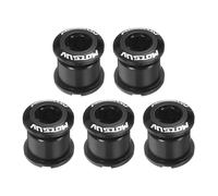 QUARKZMAN 5 Pz Doppio Anello della Catena Bulloni M8 Lega di Alluminio Nero | Pedivella Bicicletta Dadi Vite tiara Catena, Per Bici Da Strada Mountain Bike