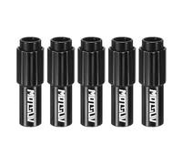 QUARKZMAN 5 Pz Regolatore Cavo Bici in rigo Lega di Alluminio Connettore Cavo Freno Cambio Regolatore Tensione Cavo Indexato in rigo Viti Alloggiamento per Bici da Montagna E Strada Nero