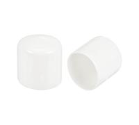 QUARKZMAN 5 tappi in gomma per gambe della sedia, 42 mm, rotondi, tappi di protezione in vinile, inserti in plastica per tubi, recinzioni, pali, mobili, ringhiere, bianco