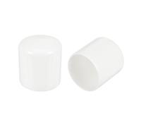 QUARKZMAN 5 tappi in gomma per gambe della sedia, 48 mm, rotondi, tappi di protezione in vinile, inserti in plastica per tubi, recinzioni, pali, mobili, ringhiere, bianco