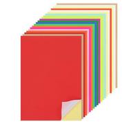 QUARKZMAN 50 Fogli Carta Adesiva Colorata Stampabile, 8"x12" A4 Carta Cardstock Autoadesiva Colori Assortiti 250gsm per Scrapbooking Artigianato Stampante Inkjet